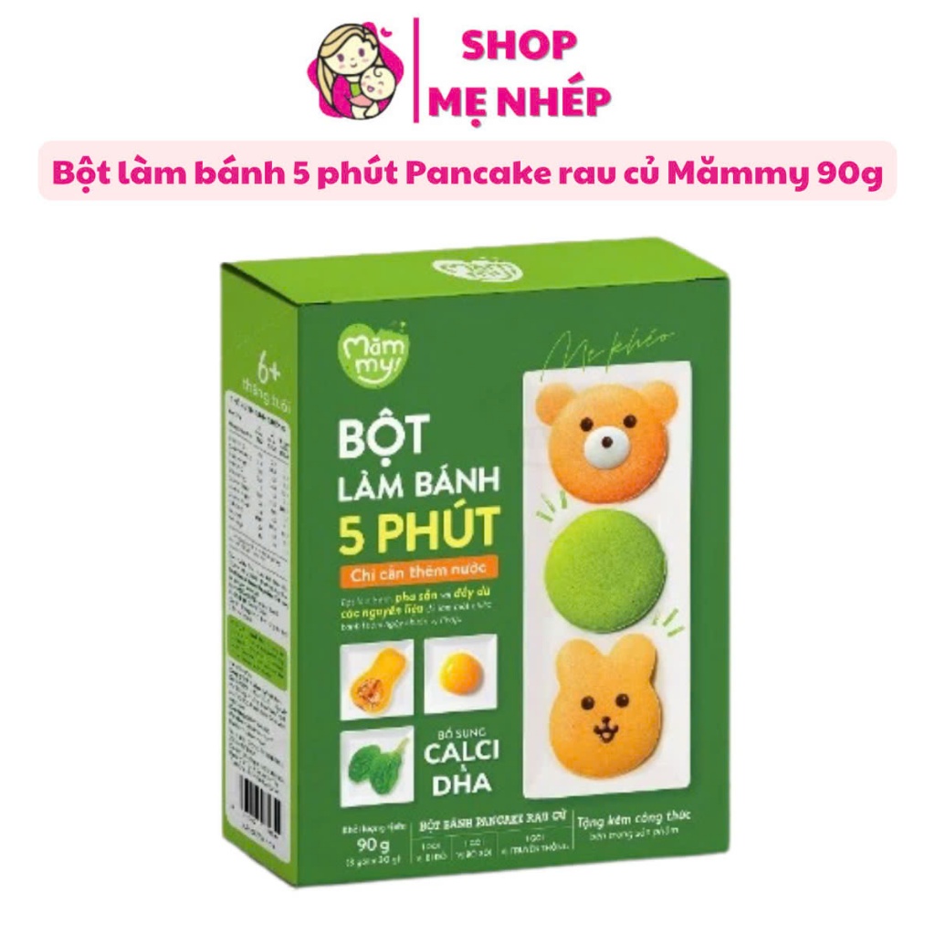 Bột làm bánh Pancake rau củ Mămmy làm bữa phụ cho bé chỉ với 5 phút bổ sung vitamin, giàu dinh dưỡng